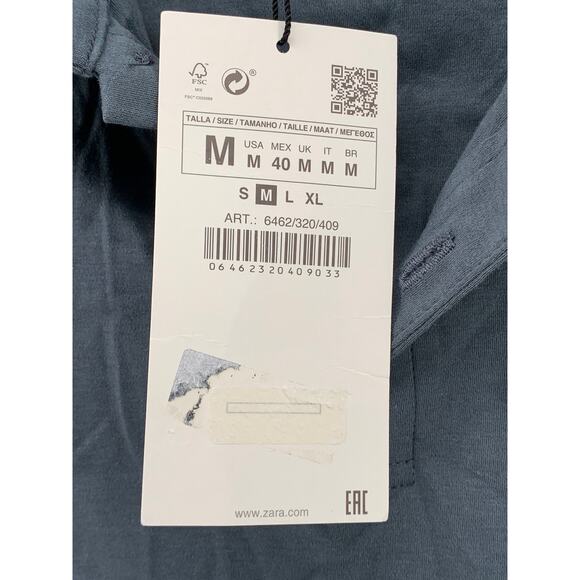 ZARA Men's Solid Short Sleeve Regular-Fit Pullover Polo Shirt SZ M - Picture 8 of 10